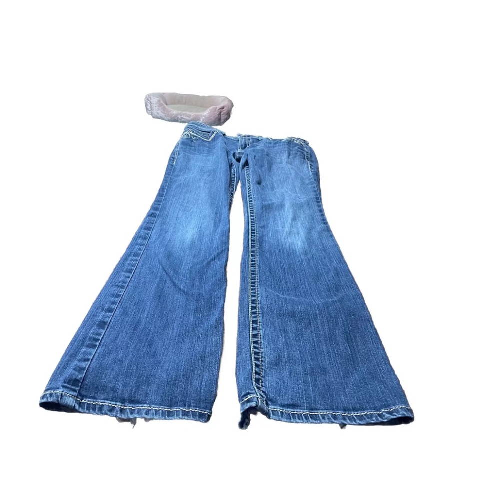 Ariat Womens Rhinestone Turquoise Jeans! 31R 36x32